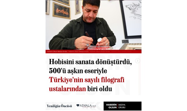 Sanatçı Ayhan Güneş atölyesinde